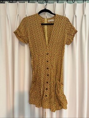 faithfull soleil linen mini dress Faithfull the brand SOLEIL MINI DRESS - Day dress - vermilion/apricot